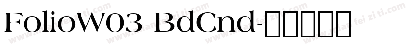 FolioW03 BdCnd字体转换